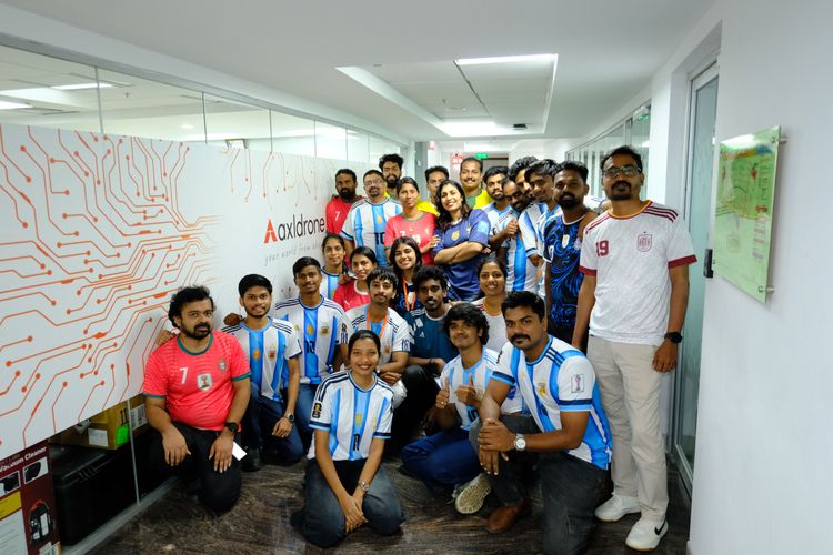 Axldrone team and drone